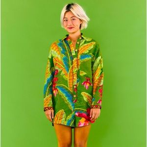 FARM Rio Banana Leaves Romper NWT